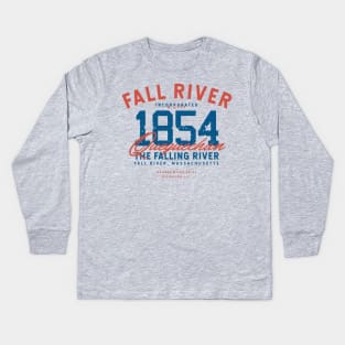 Fall River MA 1854 Quequechan Kids Long Sleeve T-Shirt